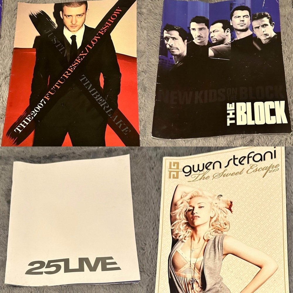 VINTAGE POP CONCERT TOUR BOOKS: Timberlake, Stefani, NKOTB, George Michael!